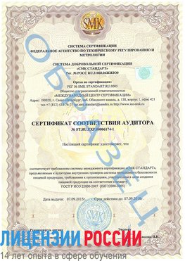 Образец сертификата соответствия аудитора №ST.RU.EXP.00006174-1 Улан-Удэ Сертификат ISO 22000