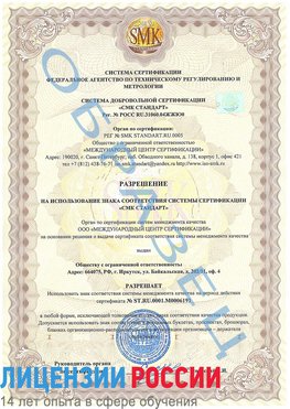 Образец разрешение Улан-Удэ Сертификат ISO 50001
